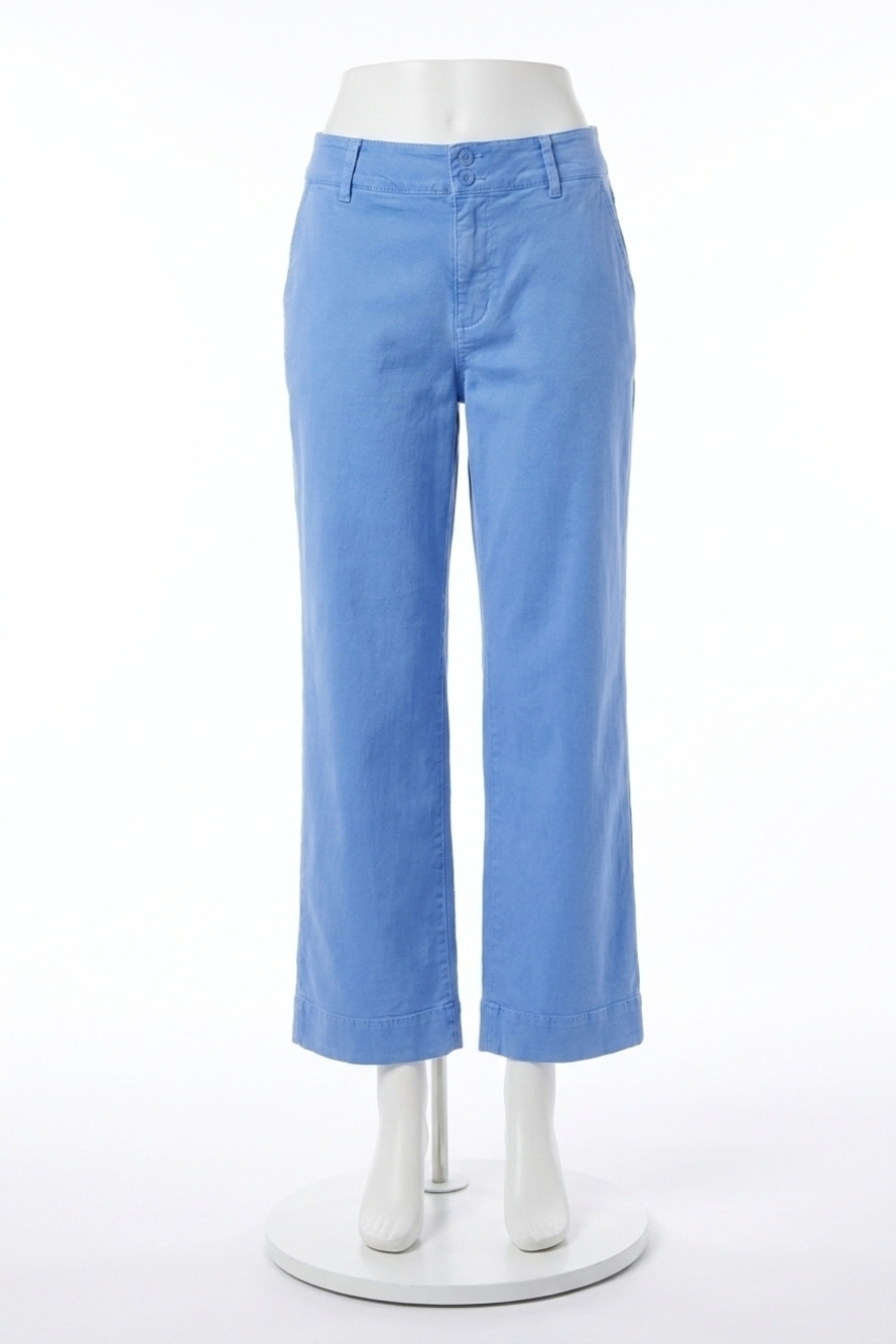 NEW BELLA DAHL women's saige wide leg crop pant in portofino blue